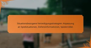Situationsbezogene Verteidigungsstrategien: Anpassung an Spielsituationen, Defensivformationen, Spielerrollen